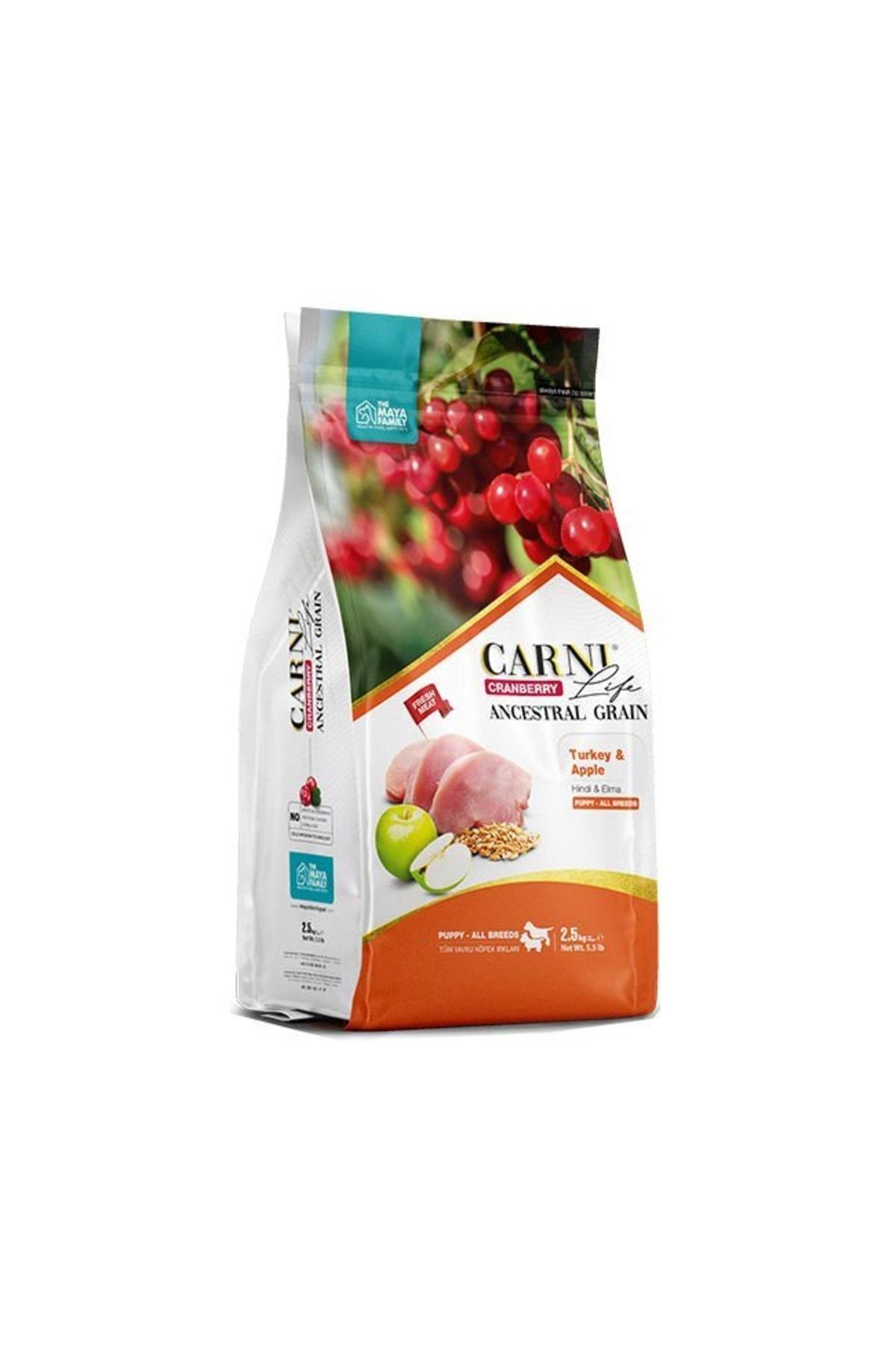 Carni Life Cranberry Elmalı ve Hindili Tüm Irklar Yavru Kuru Köpek Maması 2.5 kg