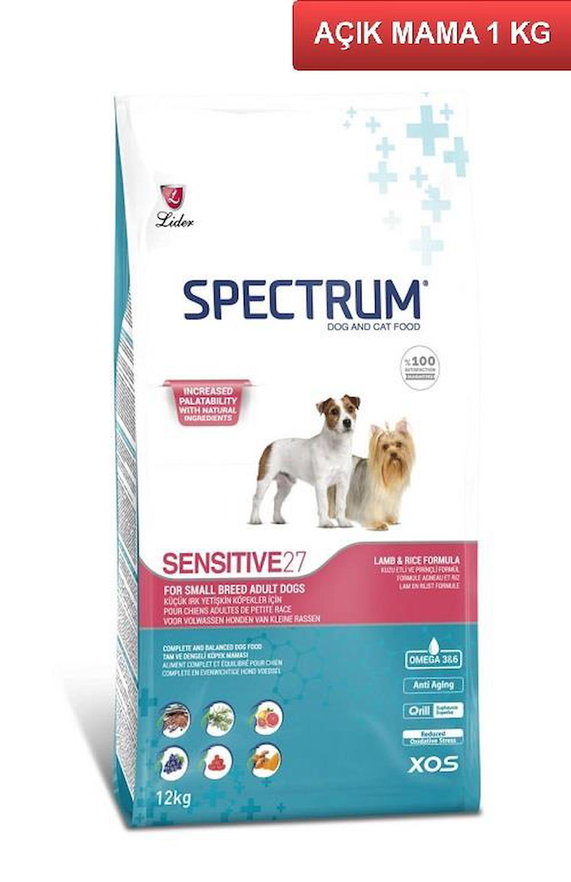 Spectrum Sensitive 7 Kuzu Etli Küçük Irk Yetişkin Kuru Köpek Maması 1 kg