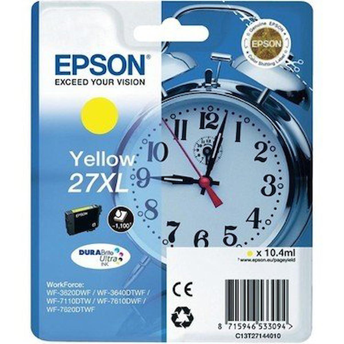 Epson 27XL C13T27144020 Orijinal Sarı Mürekkep Kartuş