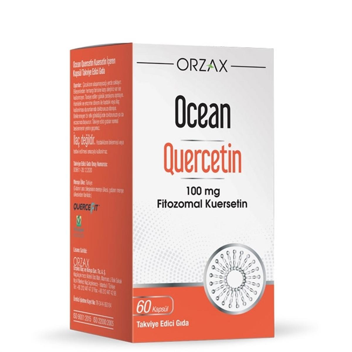 Ocean Orzax Quercetin Aromasız Unisex Vitamin 60 Kapsül