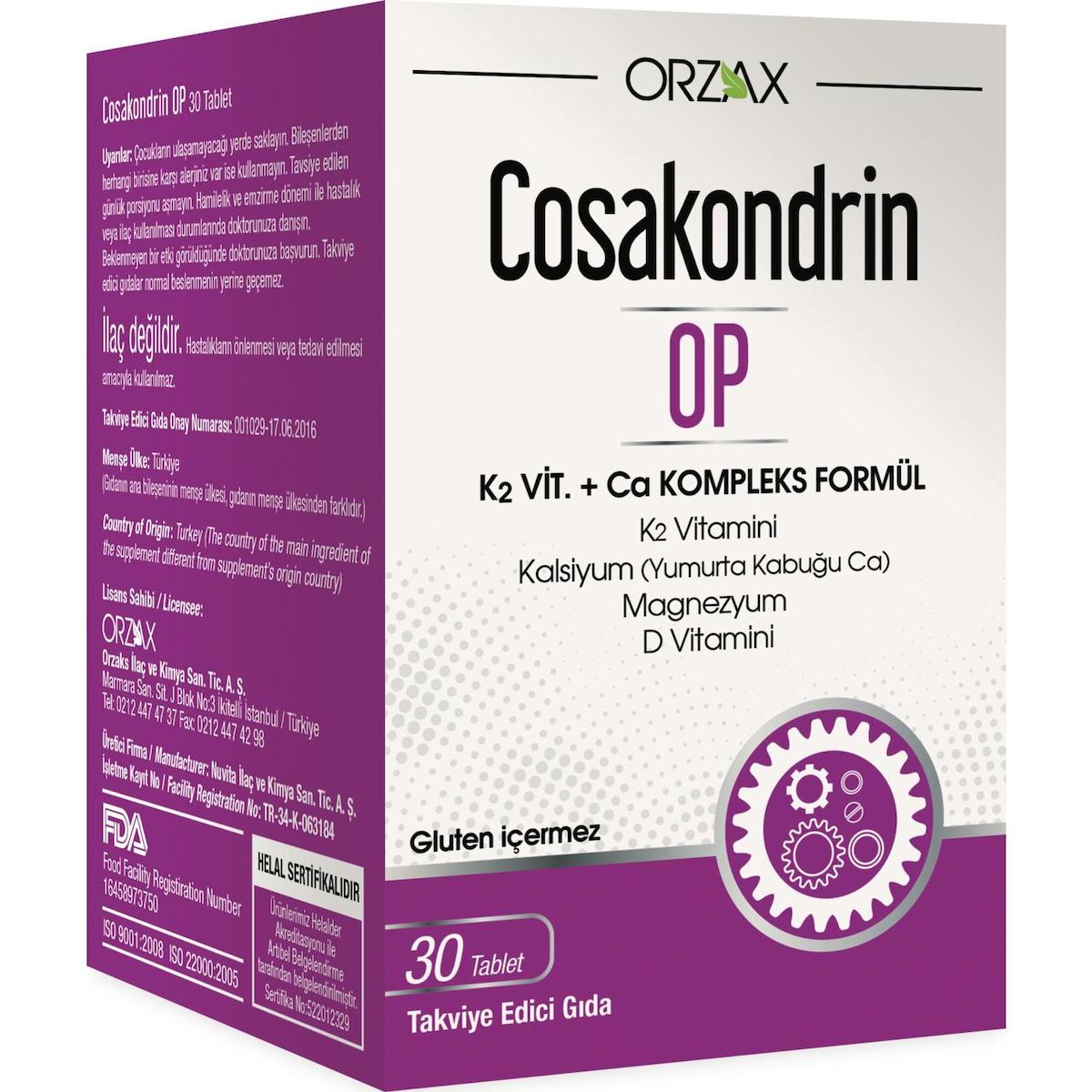 Ocean Cosakondrin-Op Sade Unisex Vitamin 30 Tablet