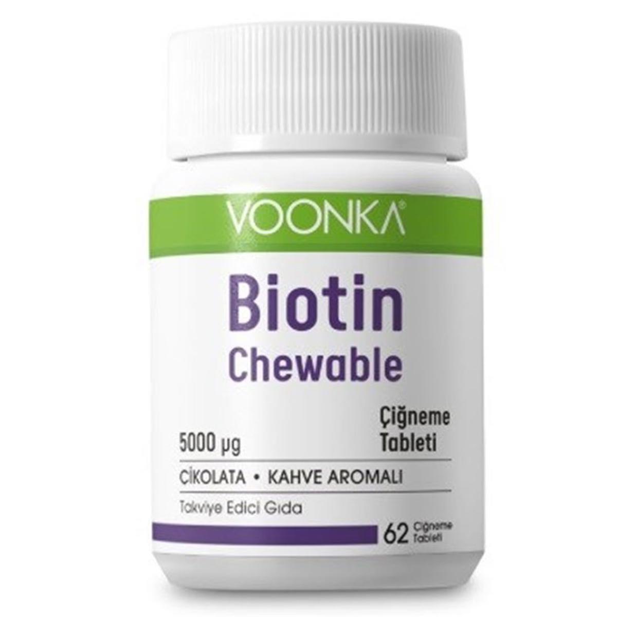 Voonka Biotin Chewblade Aromalı Unisex Vitamin 62 Tablet