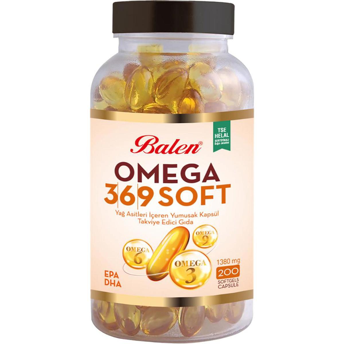 Balen Omega 3-6-9 Sade Unisex Vitamin 200 Kapsül