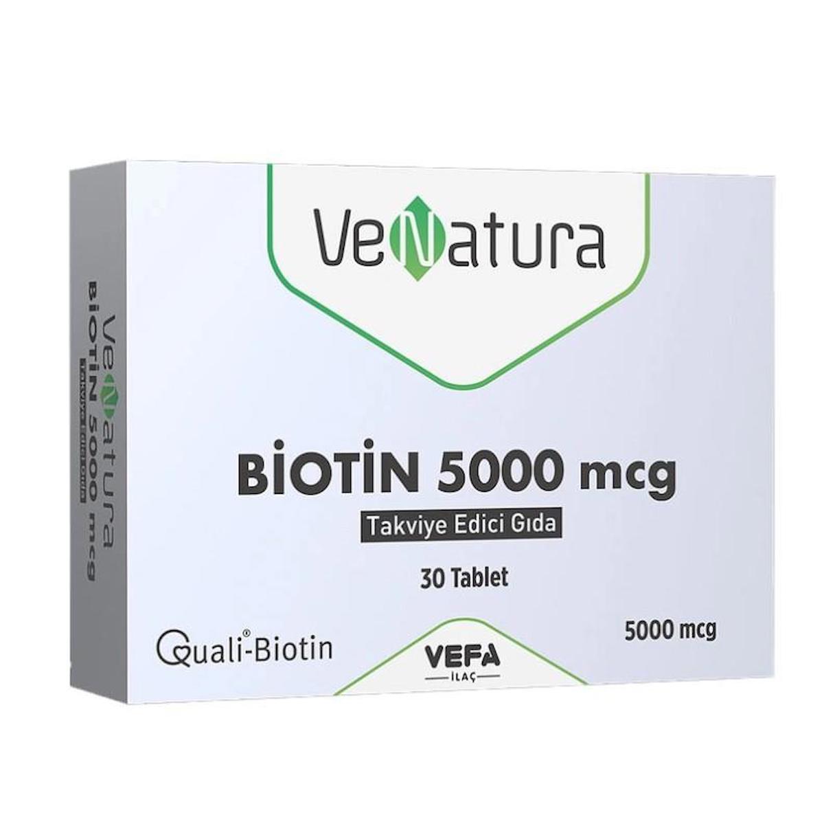 Venatura Biotin Aromasız Unisex Vitamin 30 Tablet