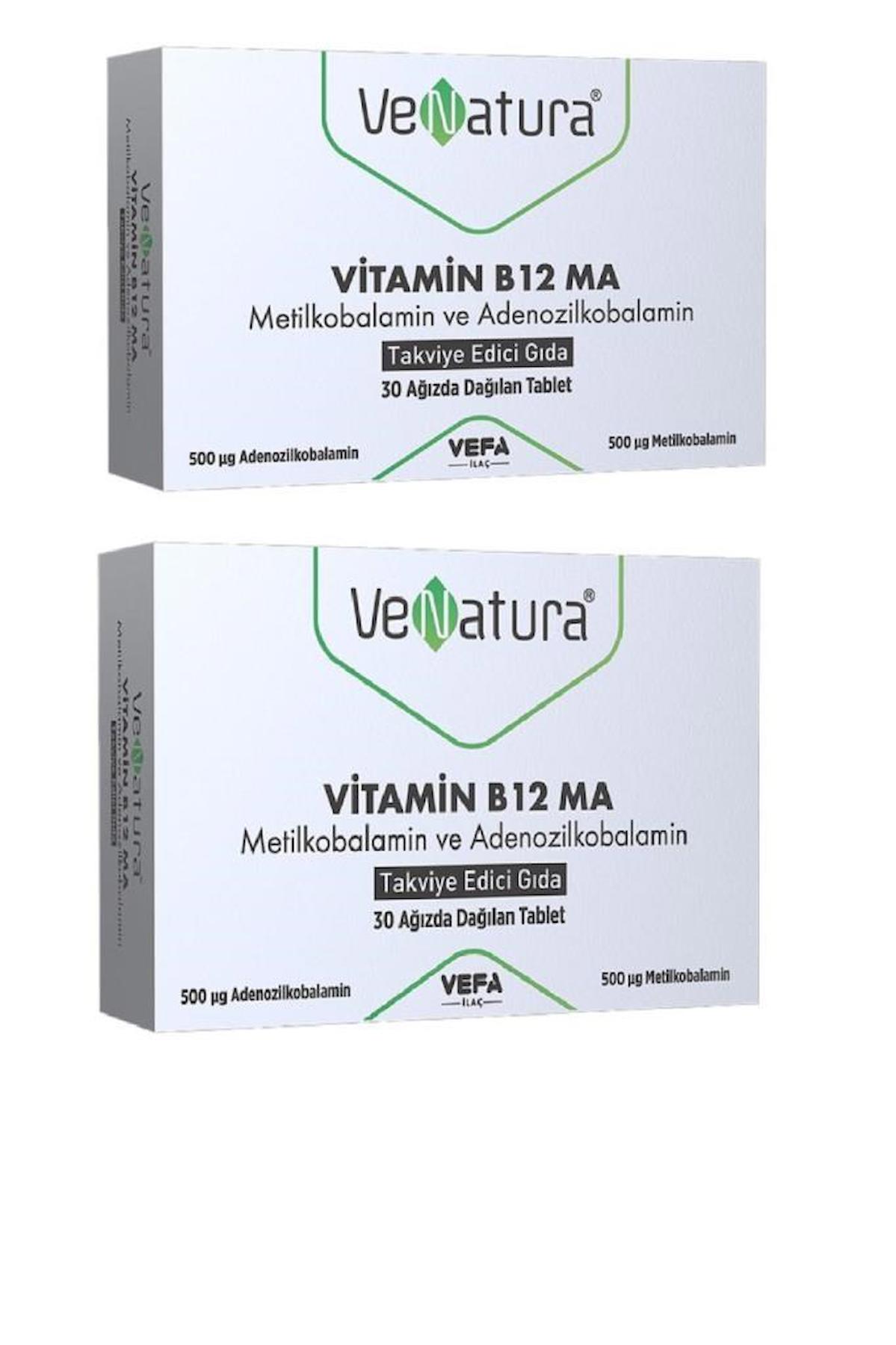 Venatura B12 Aromasız Unisex Vitamin 2x30 Tablet