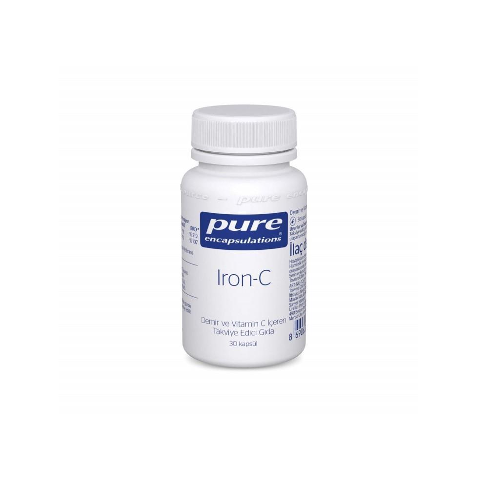 Pure Encapsulations Iron-C Aromasız Unisex Vitamin 30 Kapsül