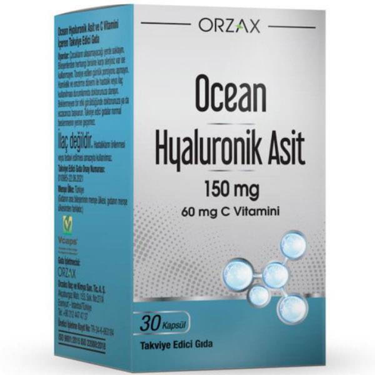 Ocean Orzax Hyaluronik Aromasız Unisex Vitamin 30 Kapsül