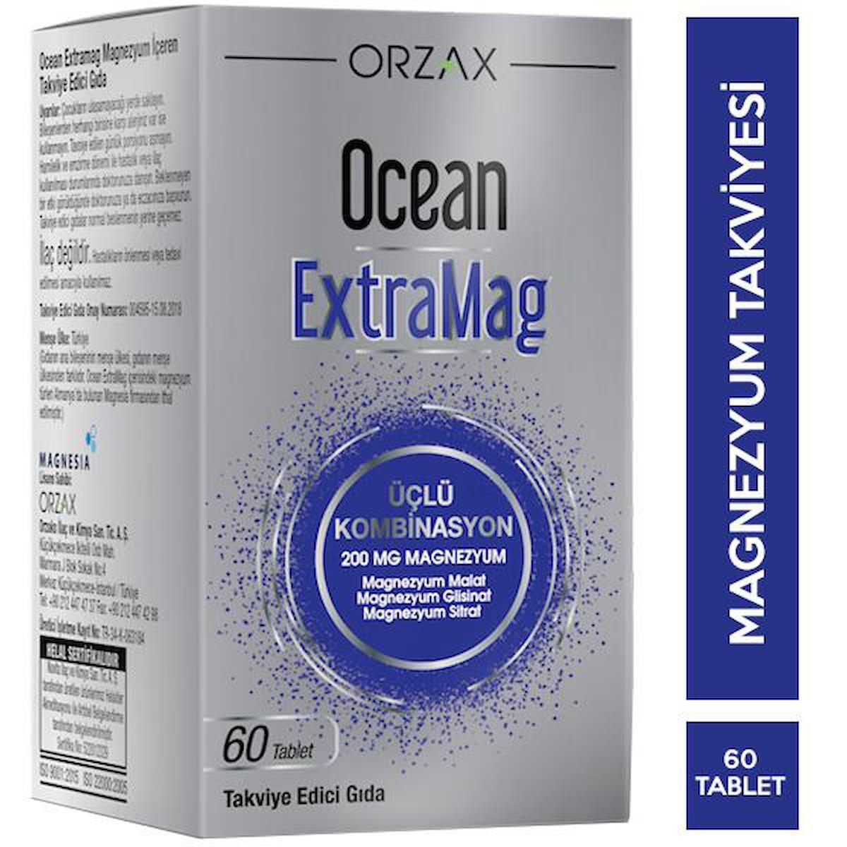 Ocean Orzax Extramag Aromasız Unisex Vitamin 60 Tablet