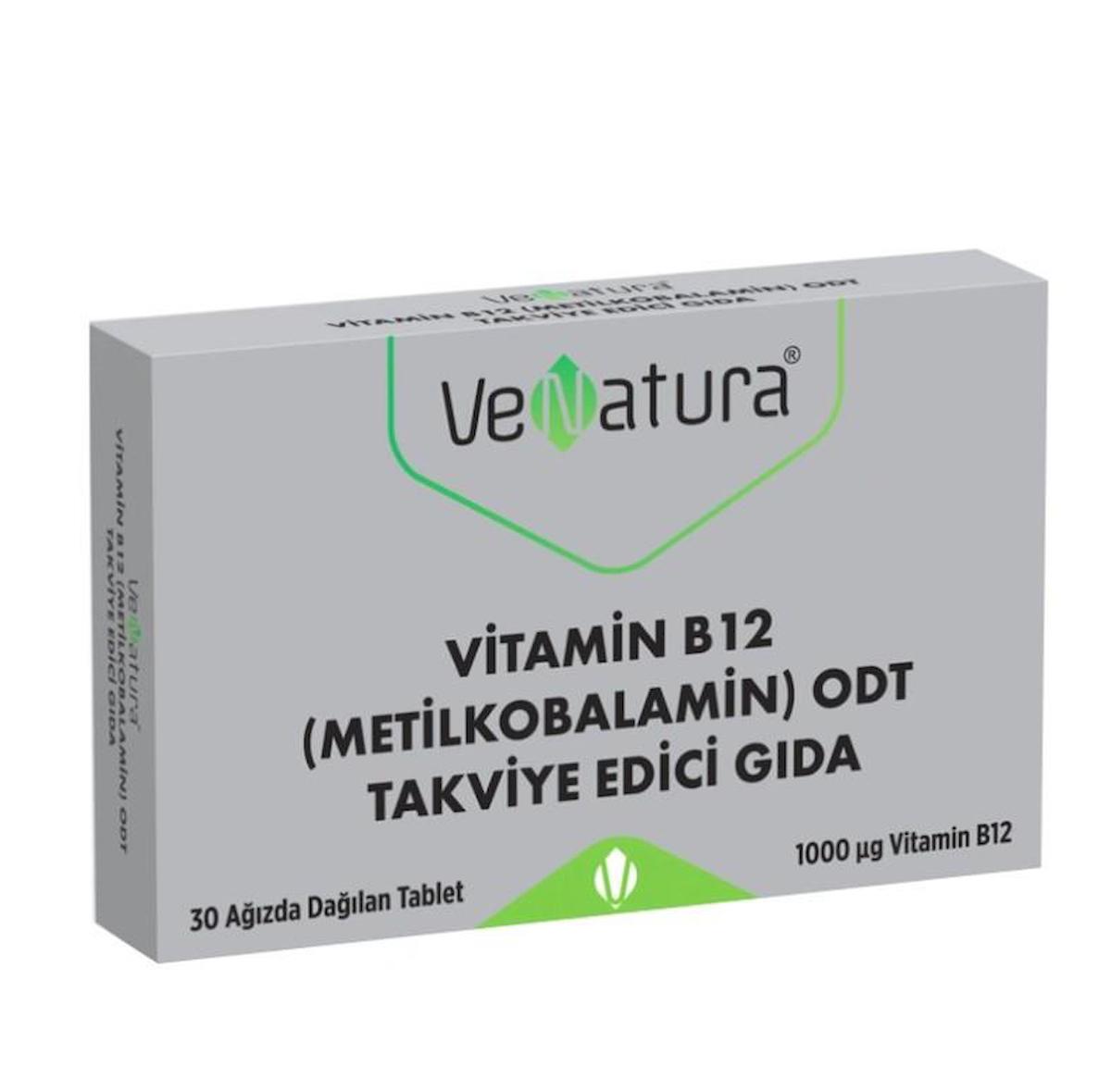 Venatura Metilkobalamin Aromasız Unisex Vitamin 30 Tablet