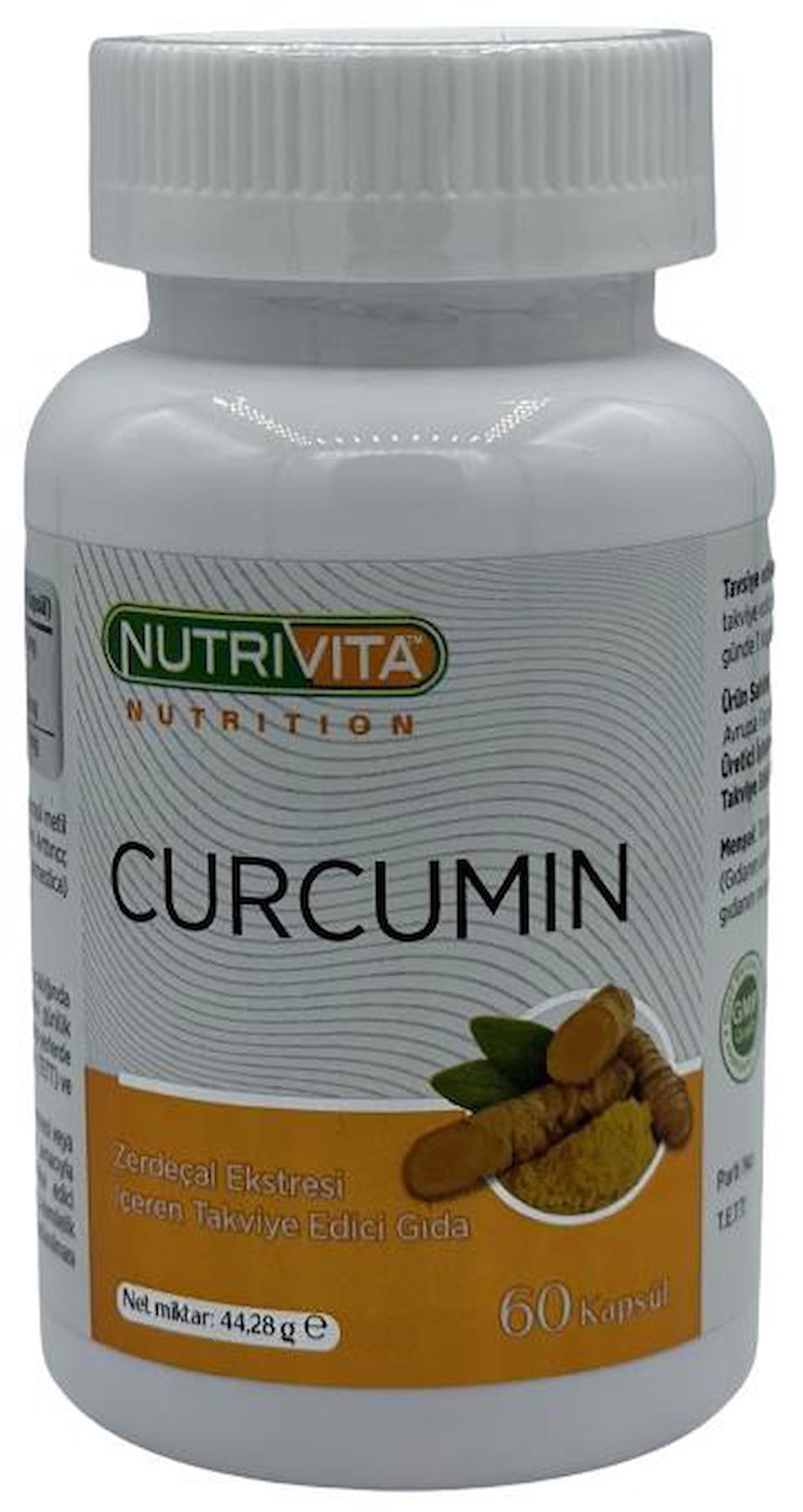 Nutrivita Nutrition Curcumin Aromasız Unisex Vitamin 60 Tablet