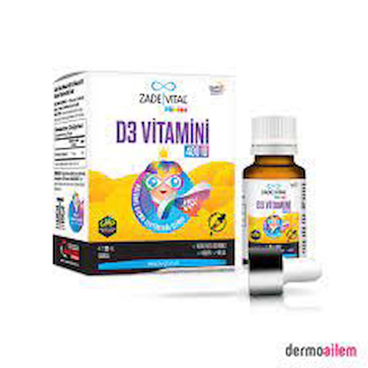 Zade Vital D3 Vitamini Aromasız Çocuk 20 ml