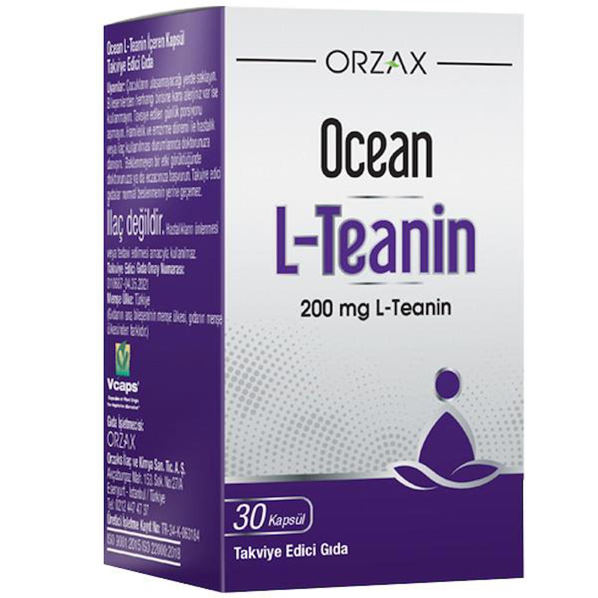 Ocean Orzax L-Teanin Sade Unisex Vitamin 30 Tablet