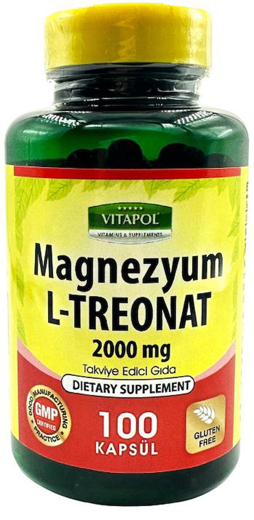 Vitapol Magnezyum L-Treonat Aromasız Unisex Vitamin 100 Kapsül
