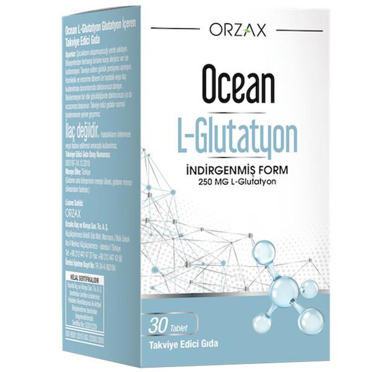 Ocean Orzax Glutatyon Aromasız Unisex Vitamin 30 Tablet