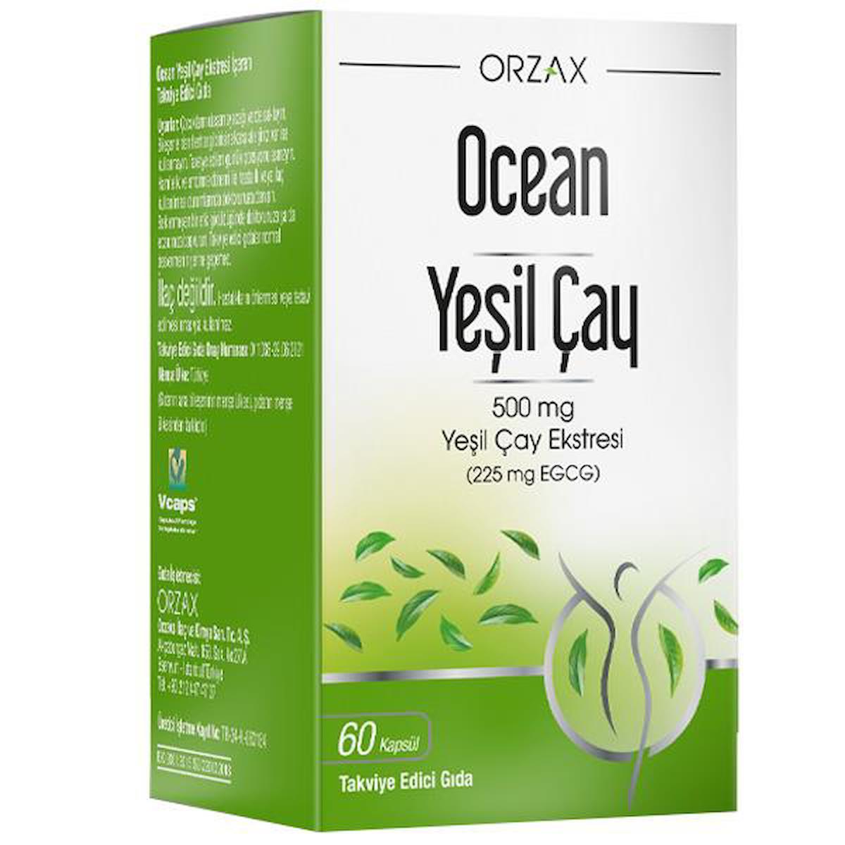 Ocean Orzax Green Tea Sade Yetişkin Bitkisel Besin Desteği 60 Tablet