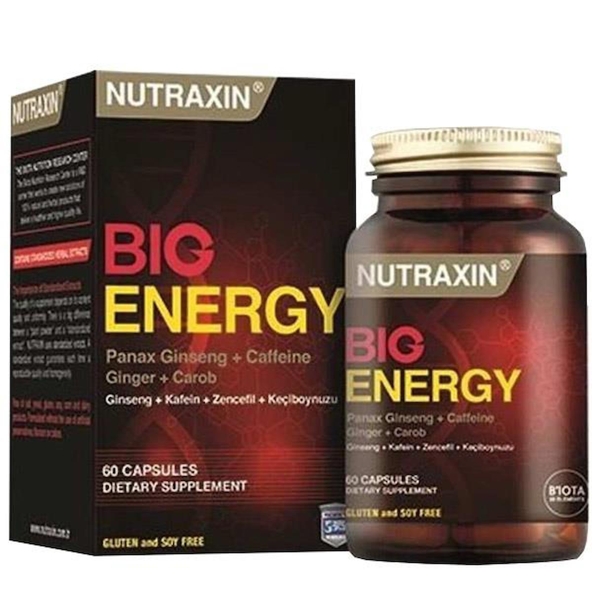 Nutraxin Big Energy Sade Yetişkin Bitkisel Besin Desteği 60 Tablet