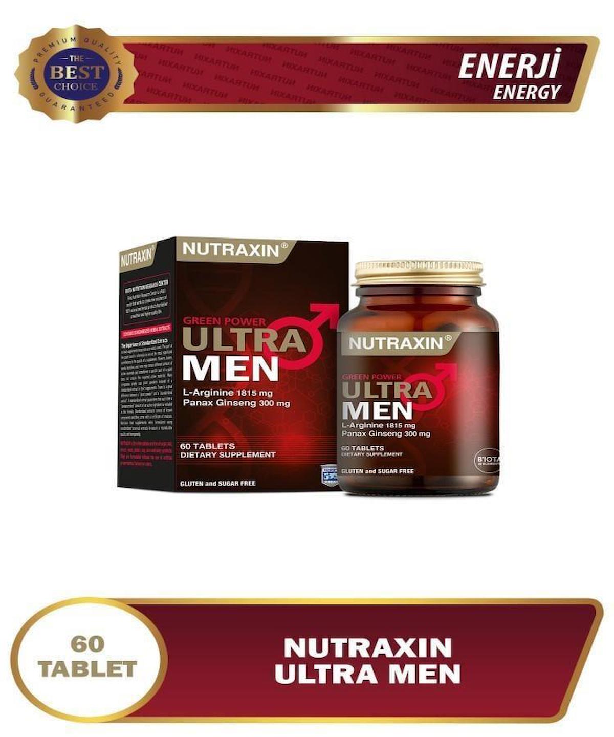 Nutraxin Ultra Men Sade Yetişkin Bitkisel Besin Desteği 60 Tablet
