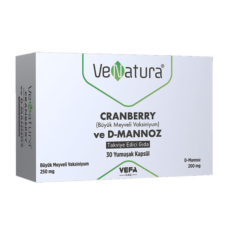 Venatura Cranberry Ve D Mannoz Sade Yetişkin Bitkisel Besin Desteği 30 Tablet