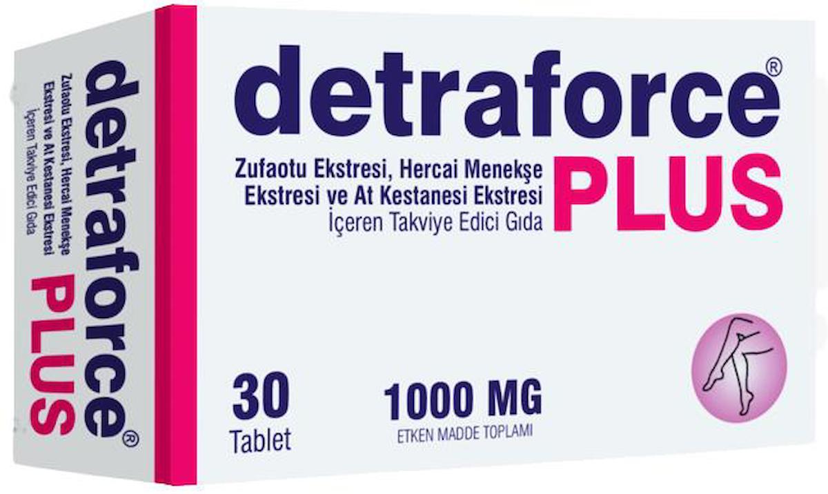 Force Nutrition Detraforce Plus Aromasız Yetişkin Bitkisel Besin Desteği 30 Tablet