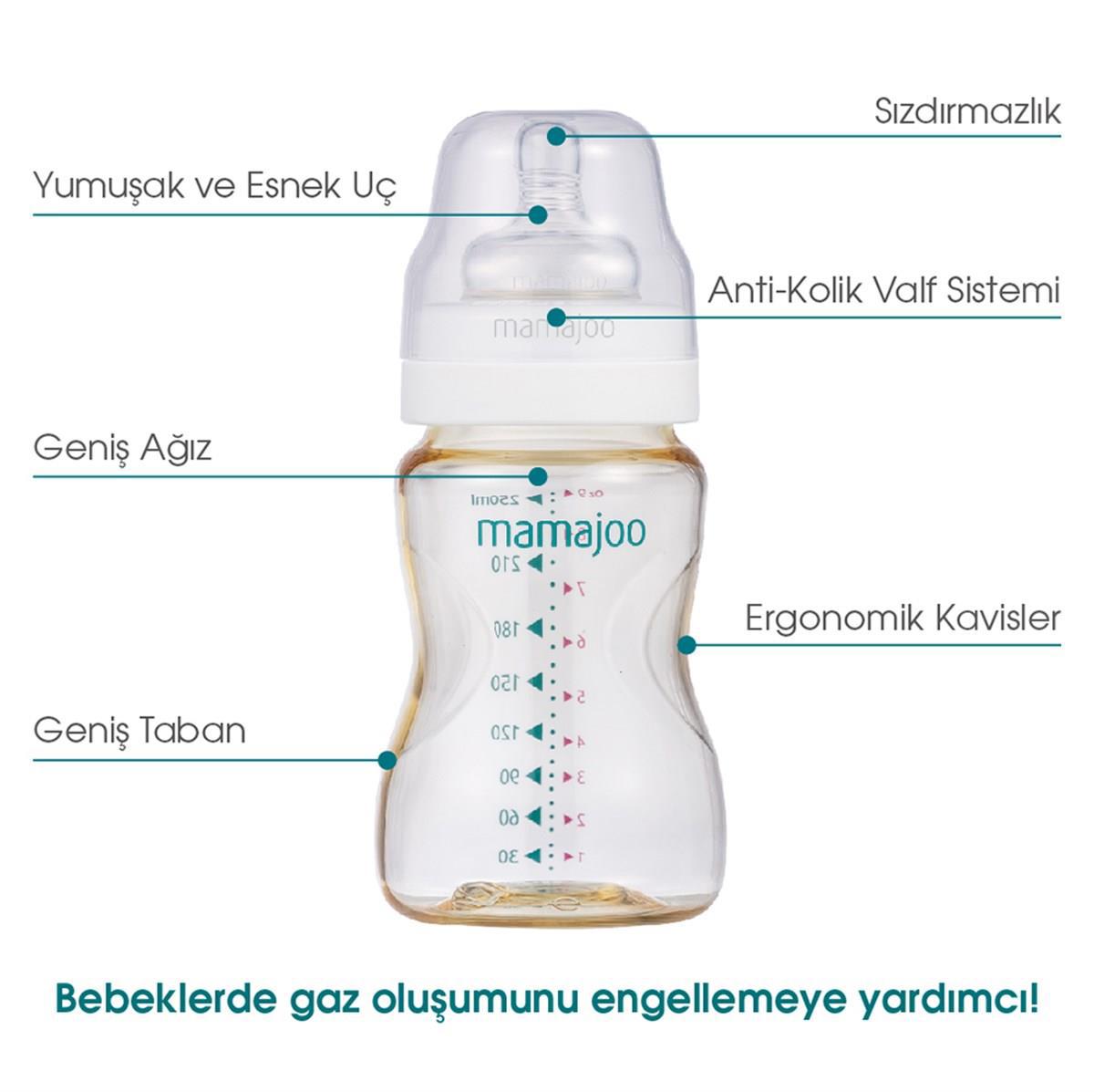 Mamajoo Antikolik S Silikon Yenidoğan 0+ Ay Yavaş Akışlı Dar Ağızlı 2'li Biberon Emziği