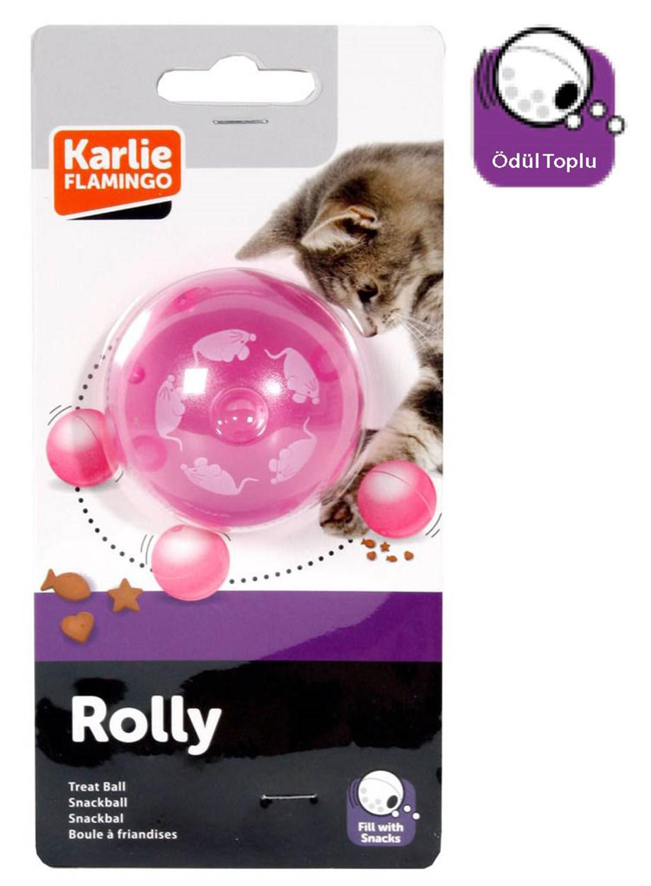 Karlie Hareketli Vantuzlu Isırma Yavru-Yetişkin Top Kedi Oyuncağı