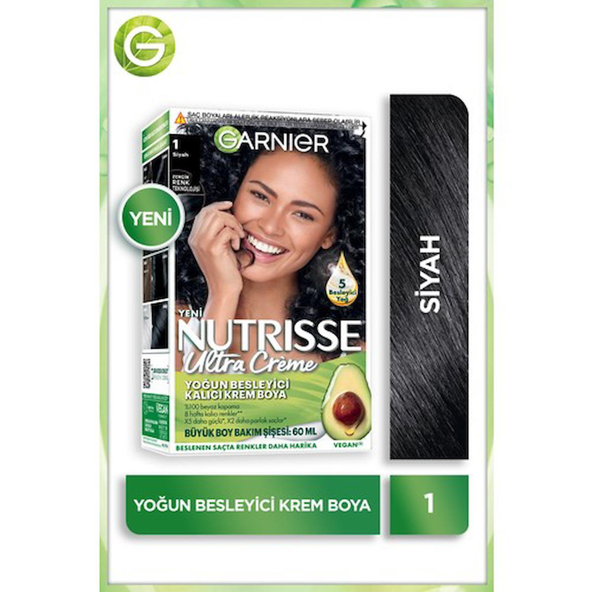 Garnier 1 Siyah Vegan Krem Saç Boyası 60 ml