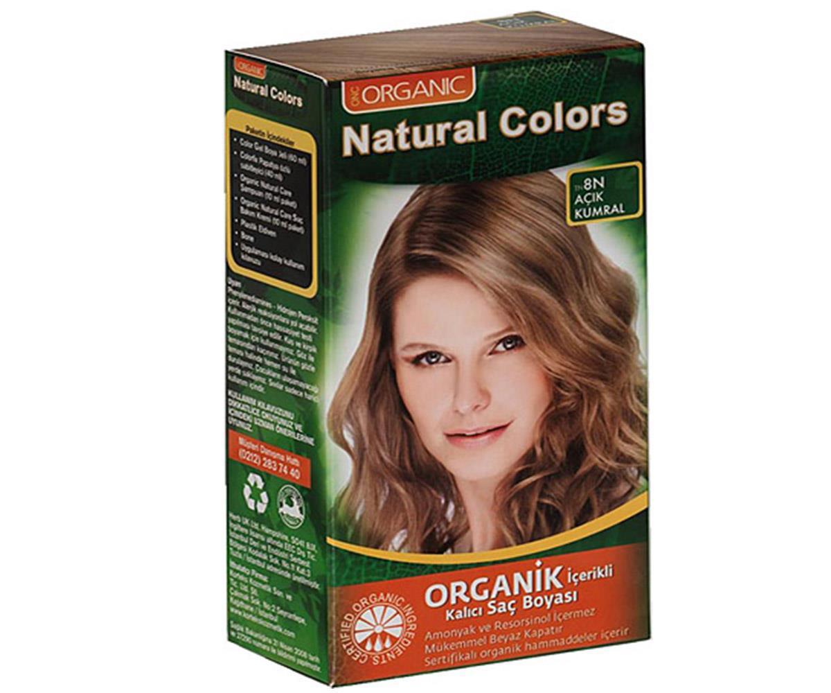 Natural Colors 8N Açık Kumral Organik Krem Saç Boyası