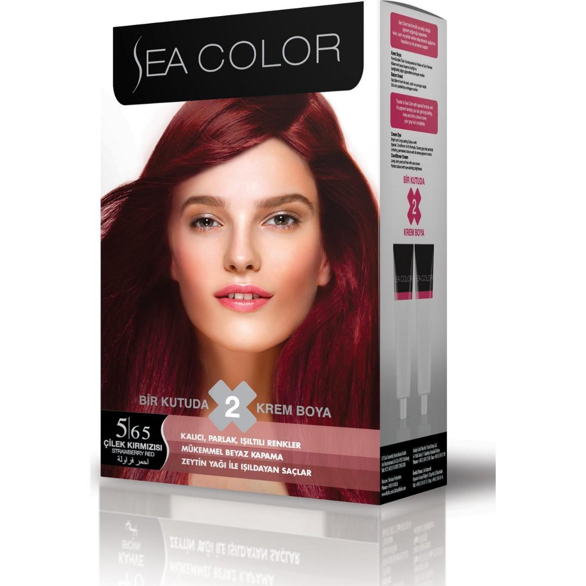 Sea Color 5.65 Çilek Kırmızı Krem Saç Boyası