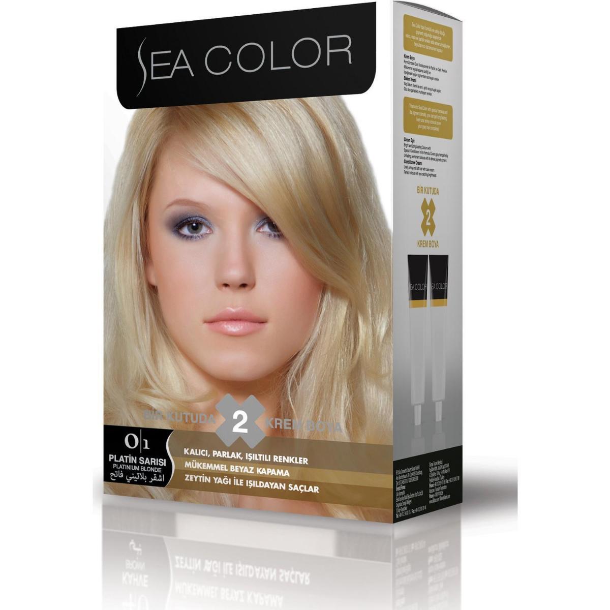 Sea Color 0.1 Platin Sarısı Krem Saç Boyası