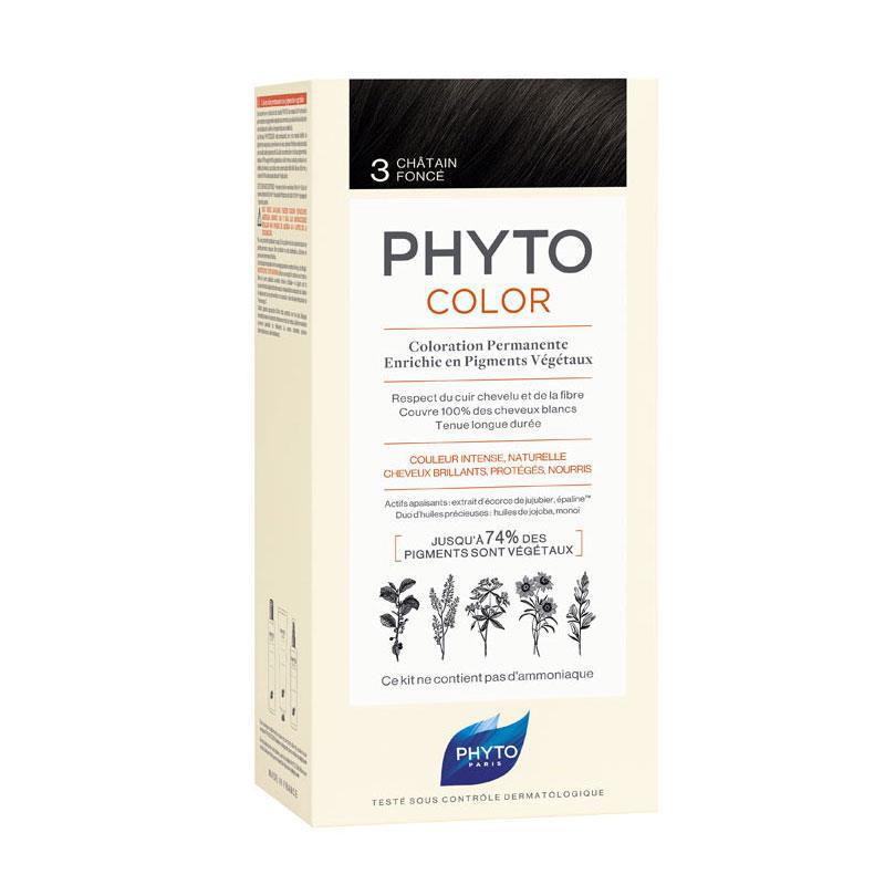 Phyto 3 Koyu Kestane Amonyaksız Krem Saç Boyası