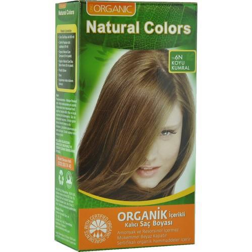 Natural Colors 6N Koyu Kumral Organik Krem Saç Boyası