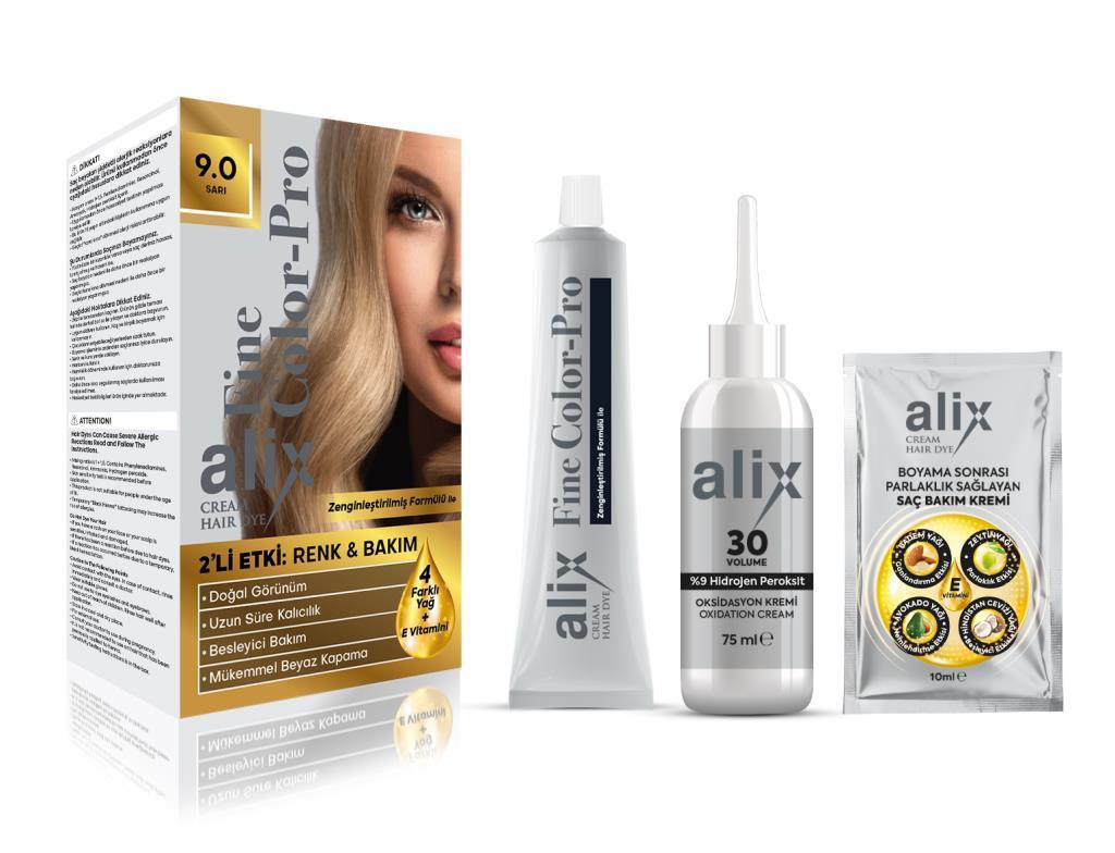 Alix Avien 9.0 Sarı Krem Saç Boyası 50 ml