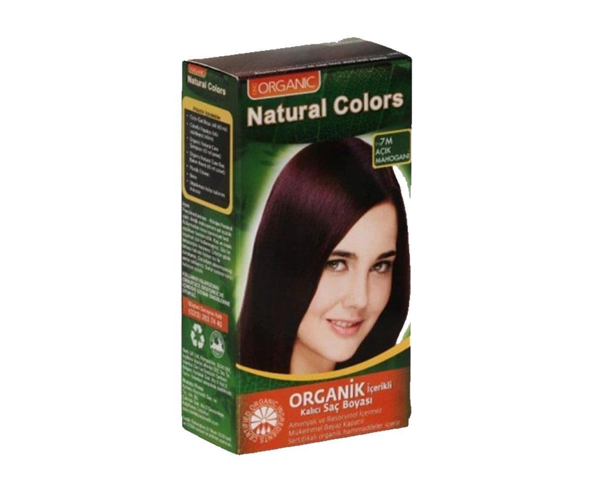 Natural Colors 7M Açık Mahogani Organik Krem Saç Boyası