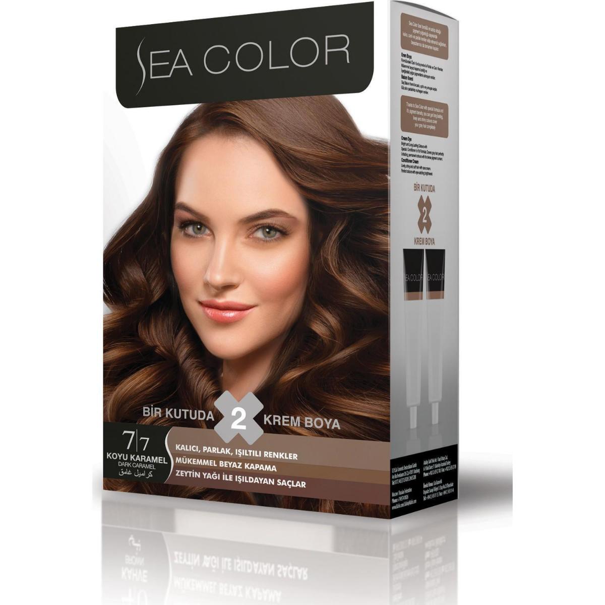 Sea Color 7.7 Koyu Karamel Krem Saç Boyası