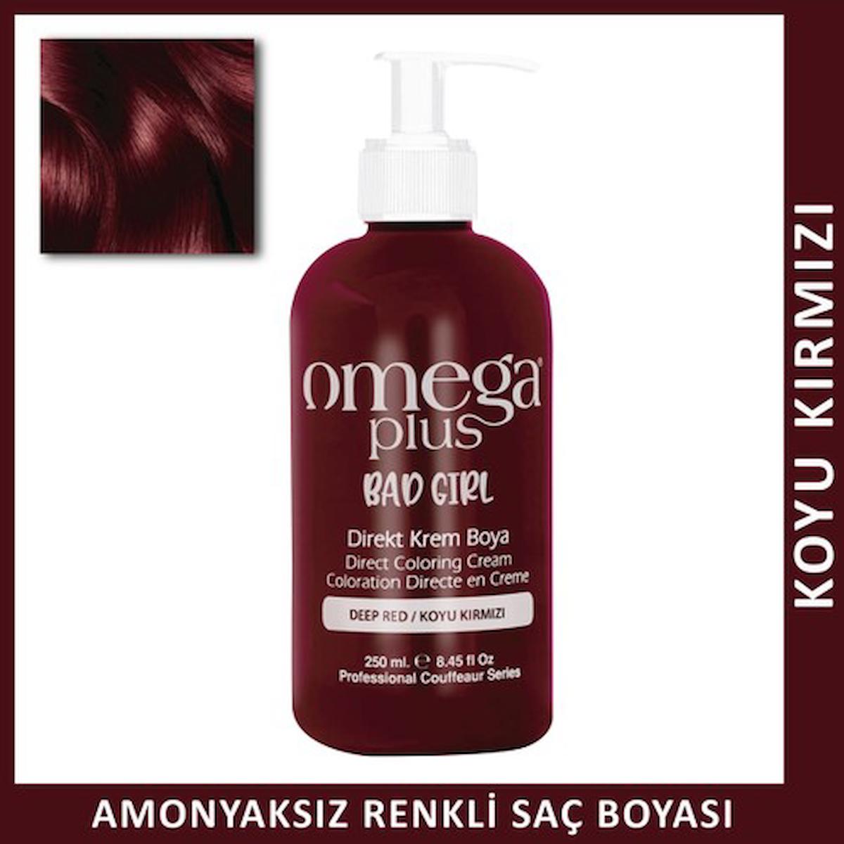 Omega Plus Koyu Kırmızı Amonyaksız Krem Saç Boyası 250 ml