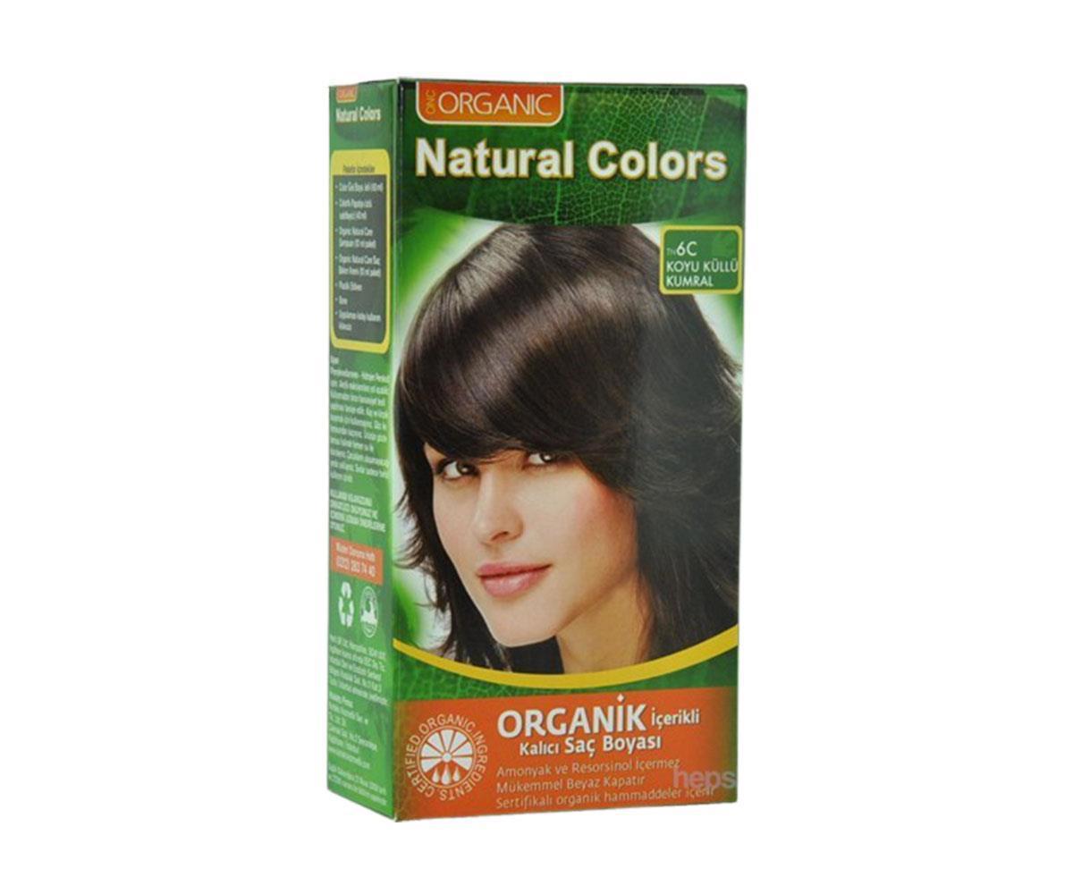 Natural Colors 6C Koyu Küllü Kumral Saç Boyası Organik Krem Saç Boyası