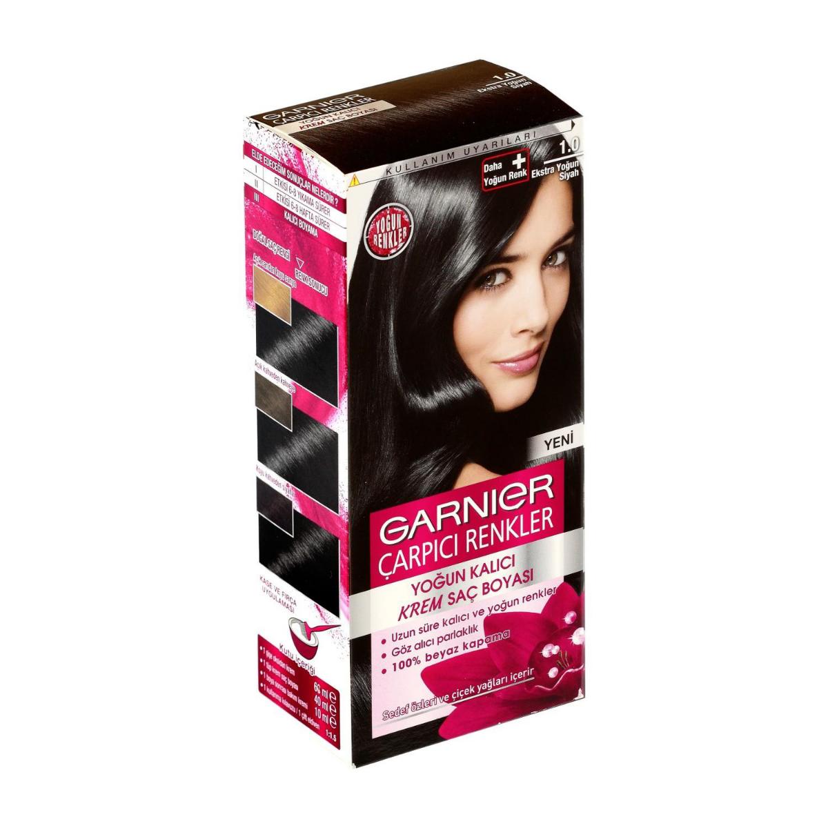 Garnier 1.0 Ekstra Yoğun Siyah Krem Saç Boyası 112 ml