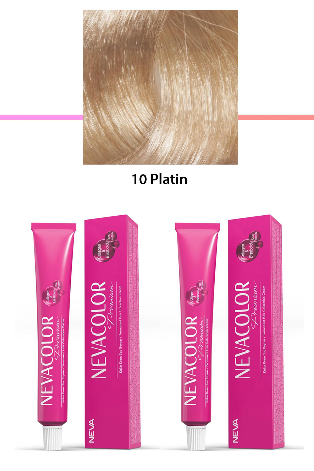 Nevacolor 10 Platin Organik Krem Saç Boyası 50 gr