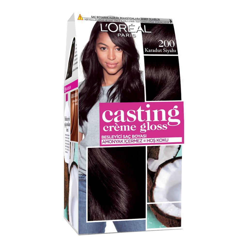 L'Oréal Paris 200 Karadut Siyahı Amonyaksız Krem Saç Boyası 60 ml
