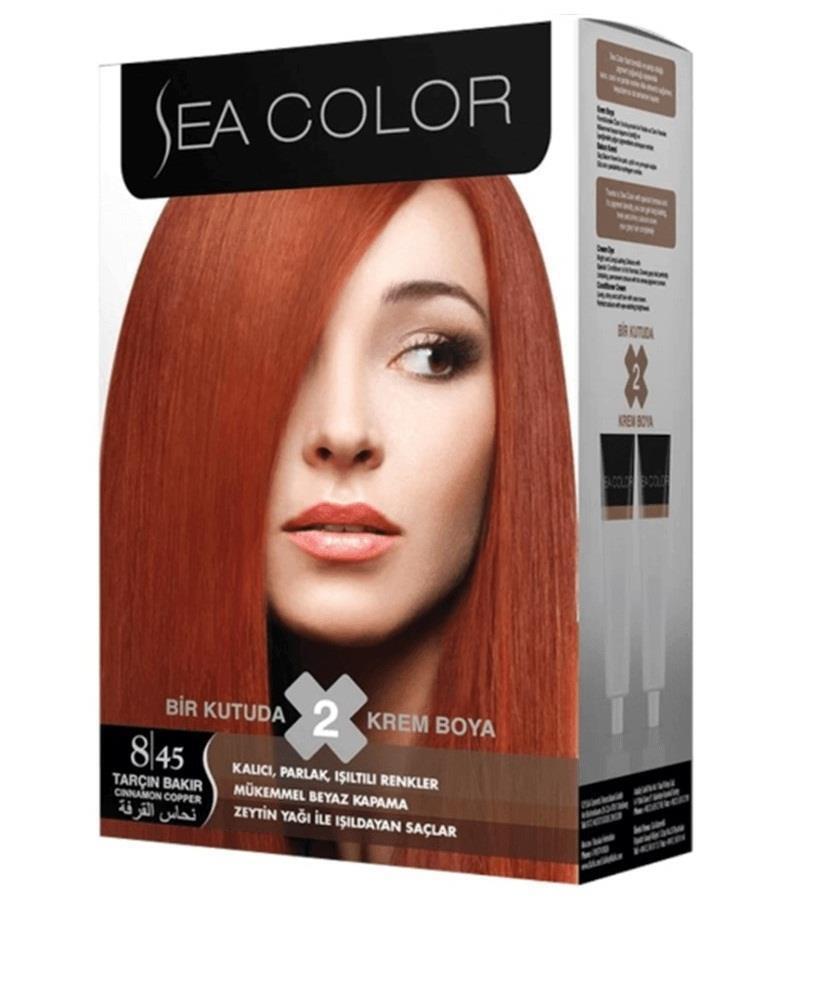 Sea Color 8.45 Tarçın Bakır Krem Saç Boyası