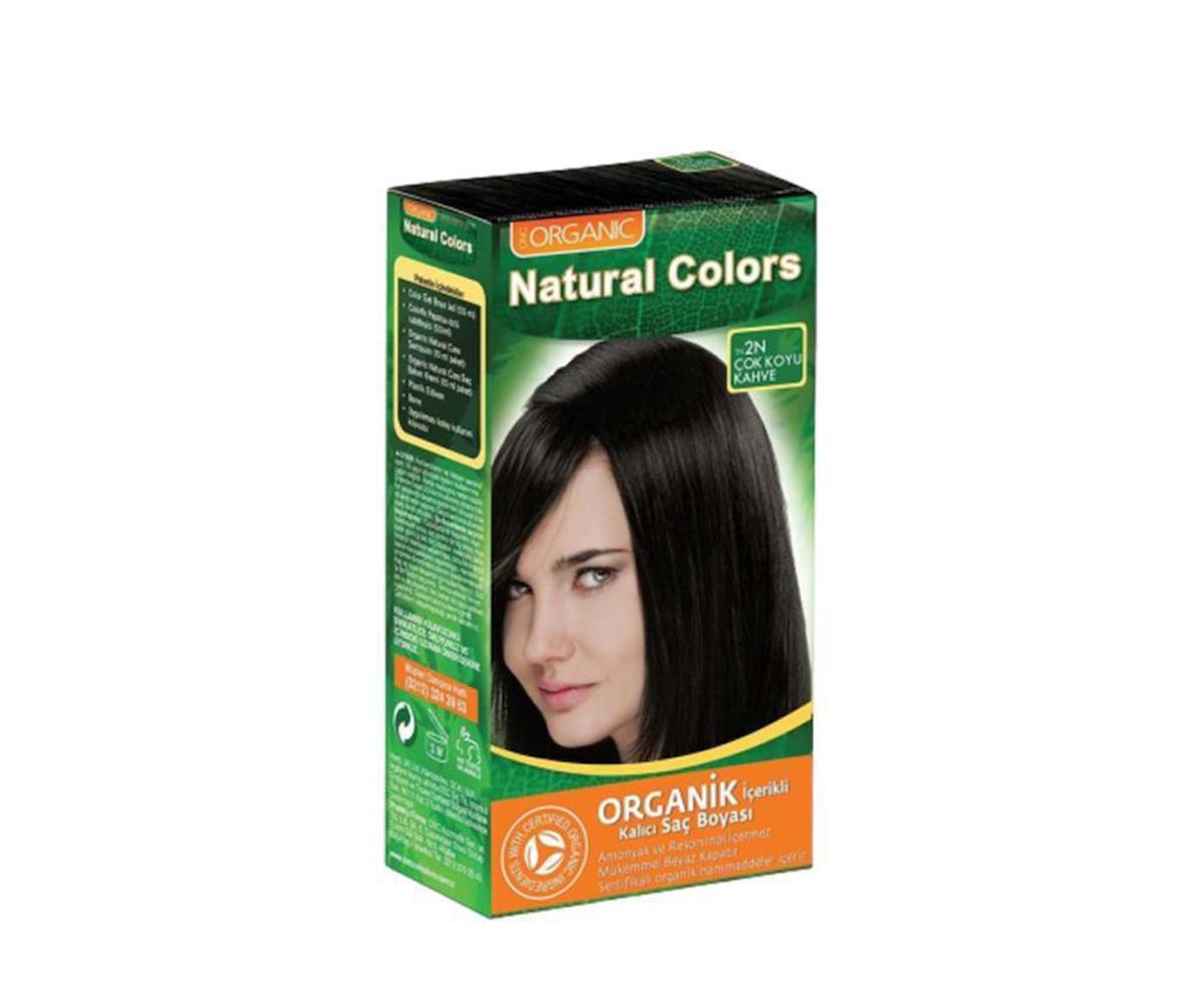 Natural Colors 2N Koyu Kahve Organik Krem Saç Boyası