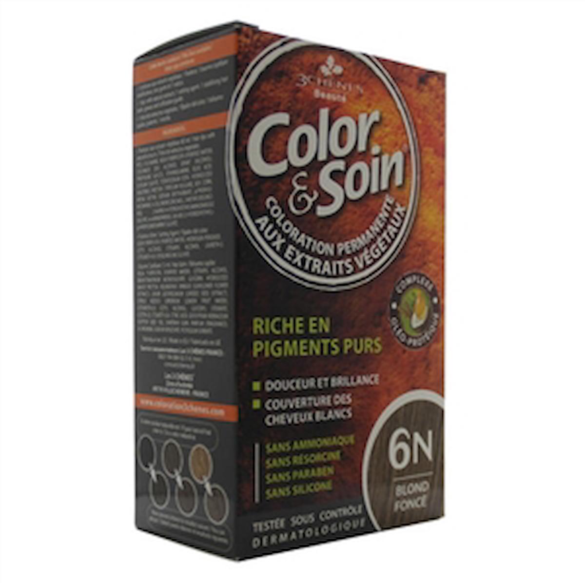 Color Soin 6N Koyu Sarı Cazibesi Organik Krem Saç Boyası 120 ml