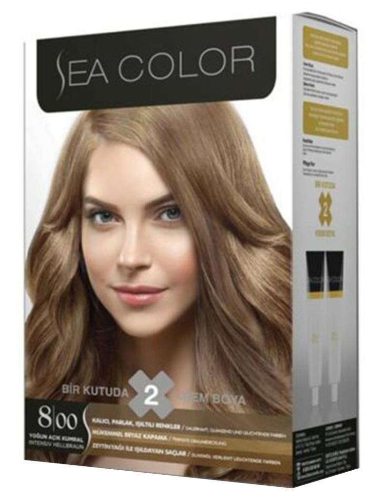 Sea Color 8.00 Yoğun Açık Kumral Krem Saç Boyası