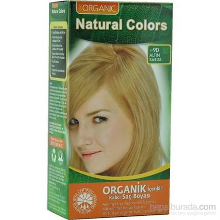 Natural Colors 9D Altın Sarı Organik Krem Saç Boyası
