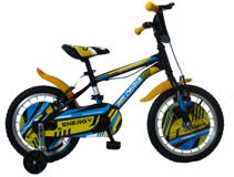 Belderia Power 16 Jant 1 Vites 4 Yaş Sarı-Mavi Çocuk Bisikleti