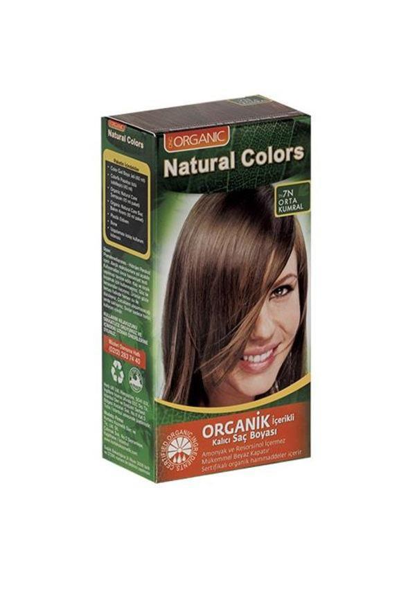 Natural Colors 7N Orta Kumral Organik Krem Saç Boyası