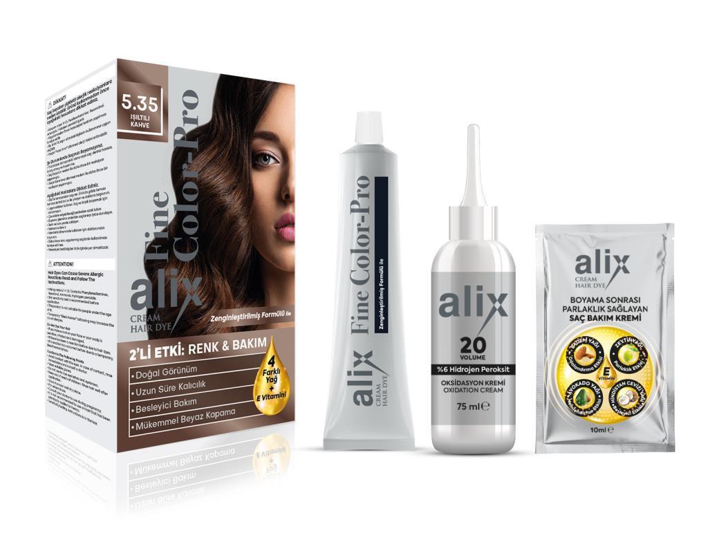 Alix Avien 5.35 Işıltılı Kahve Krem Saç Boyası 50 ml