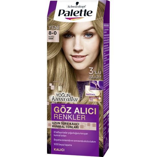 Palette 8.0 Koyu Sarı Krem Saç Boyası 50 ml