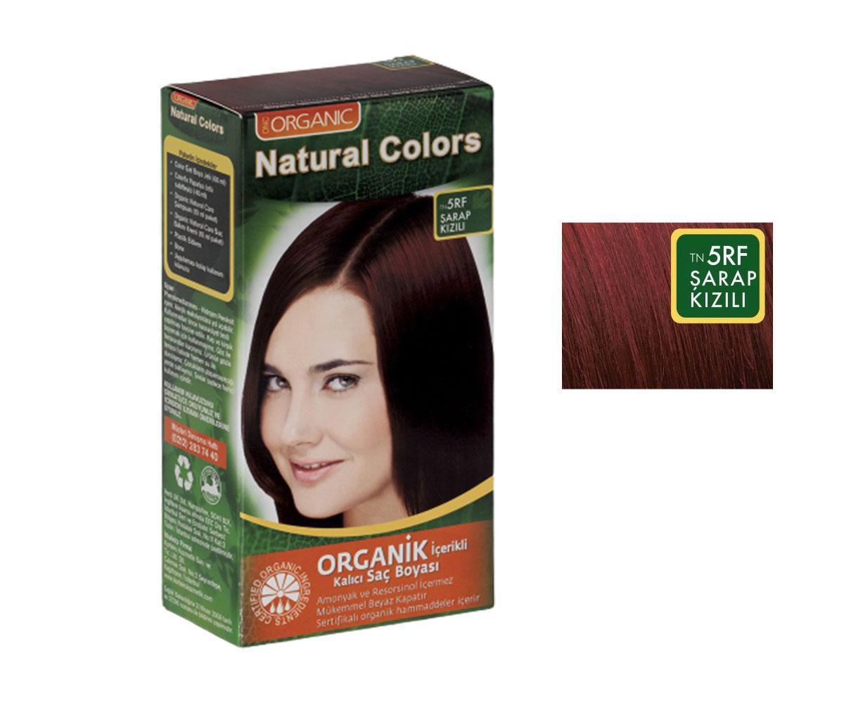 Natural Colors 5RF Şarap Kızılı Organik Krem Saç Boyası