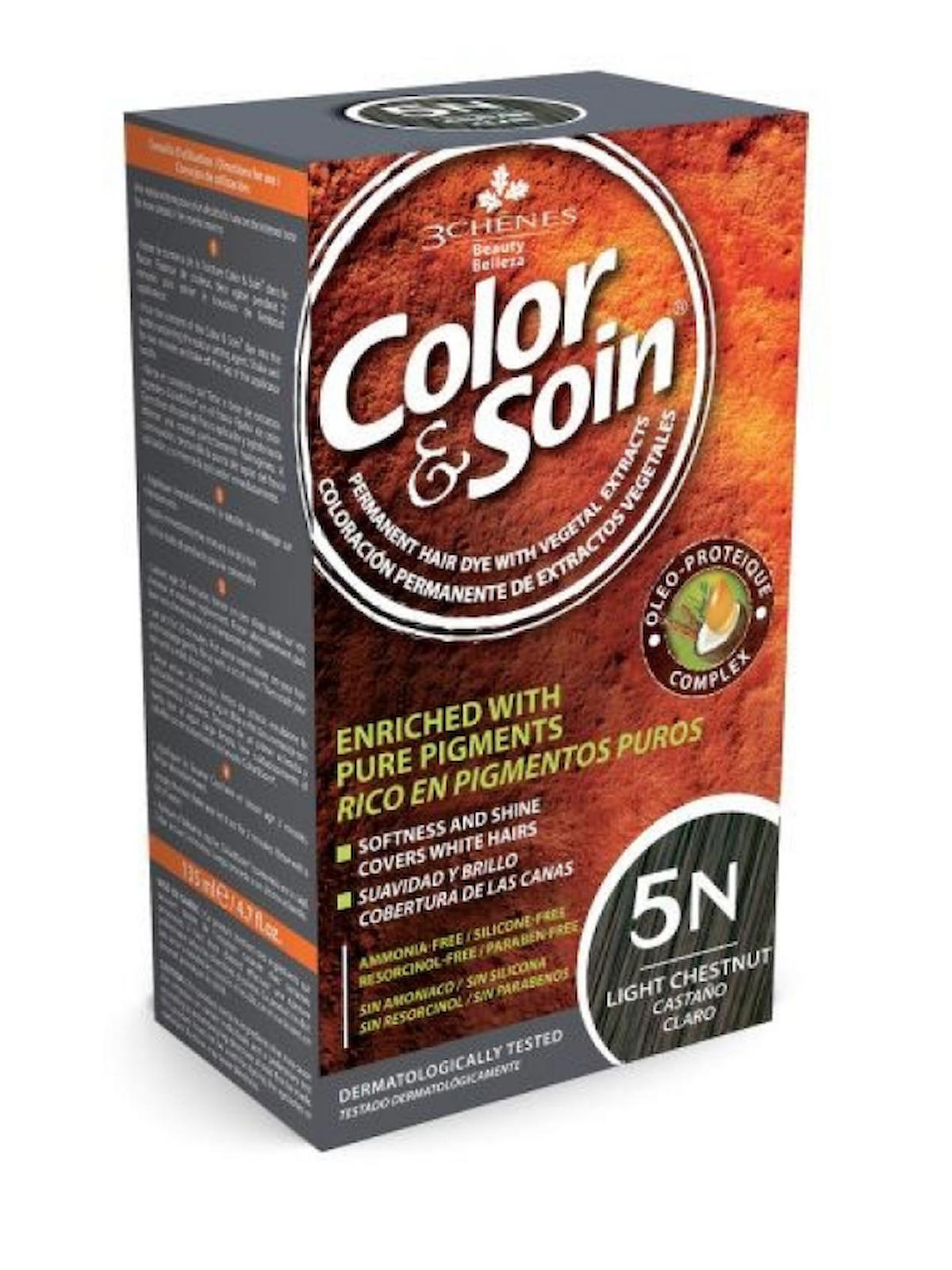 Color Soin 5N Açık Kestane Amonyaksız Krem Saç Boyası 120 ml